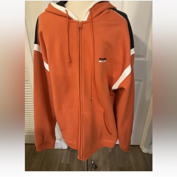 CHAPS Hoodie XLarge Ralph Lauren Orange Full Zipper Hoodie  🌟 - Picture 1 of 7